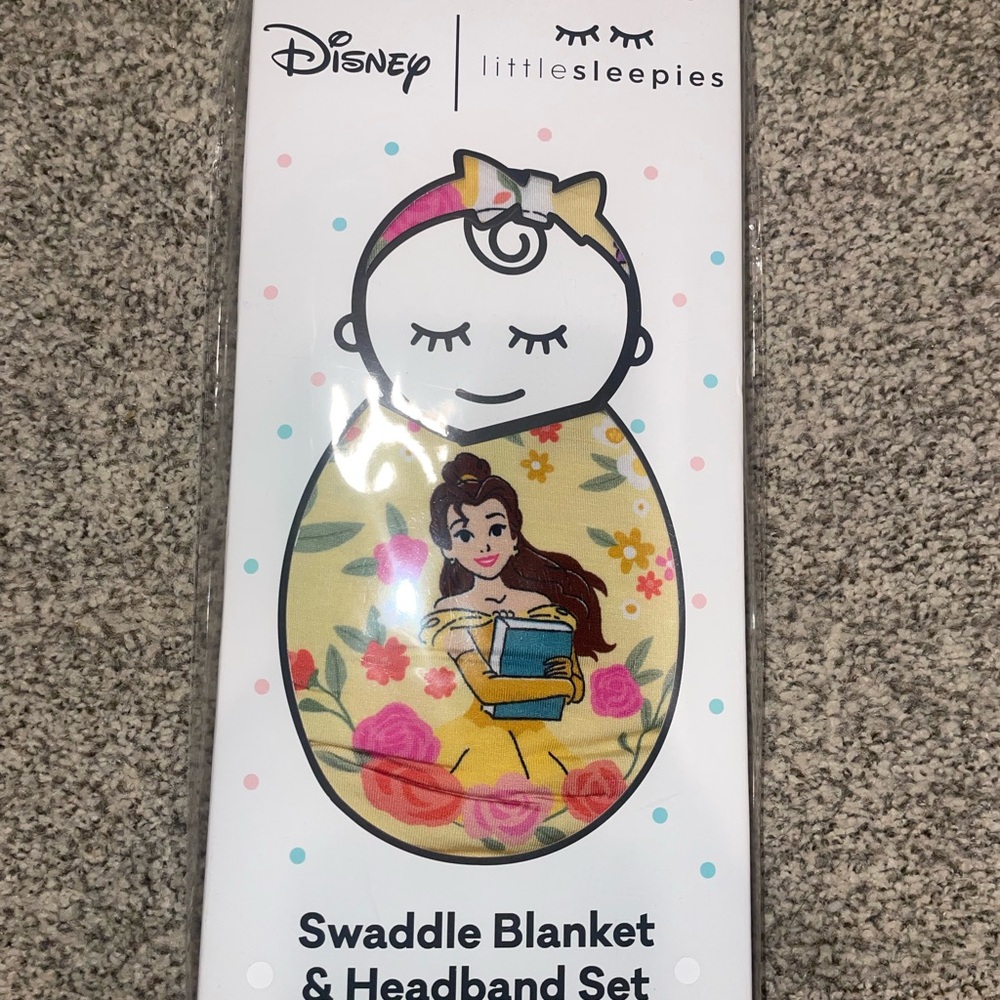 Disney Swaddle Blanket & Headband Set with Belle Design